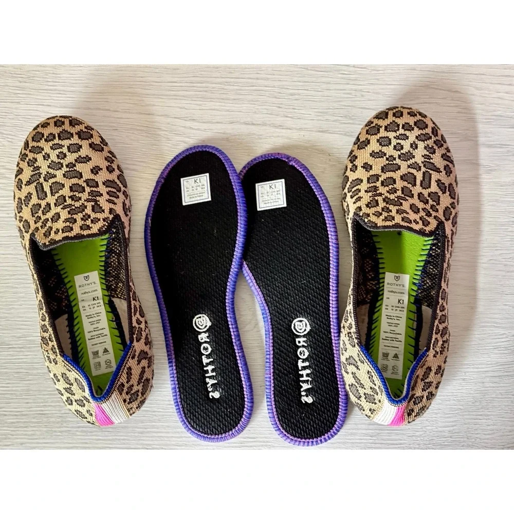 ROTHY'S the kids cheetah leopard loafer